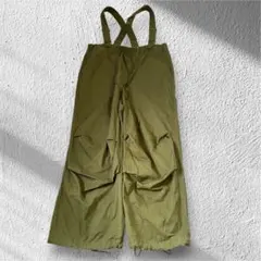 【ダブルクローゼット】 サロペット カーゴパンツ カーキ F 白汚れ有のサムネイル