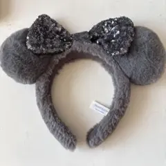 ミニー　カチューシャ グレー　スパンコール