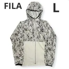 美品 FILA ストレッチスポーツパーカー 軽量 ランニング スポーツ L 白