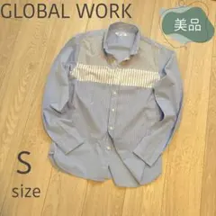 GLOBAL WORK グローバルワーク ストライプシャツ Sサイズ