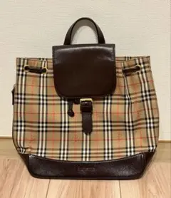 【美品】burberry's バーバリー シャドーホース ノバチェック リュック