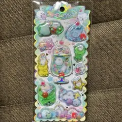 正規品　キラキラウォーターinシール　シマエナガ緑　クラックス