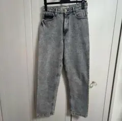 ZARA グレーデニムパンツ ストレート ジーンズヴィン テージ風 美品