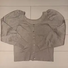美品　Chico パフスリーブカーディガン　ラメのサムネイル