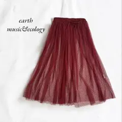 earth music&ecology❣️ チュールロングスカート シースルー F