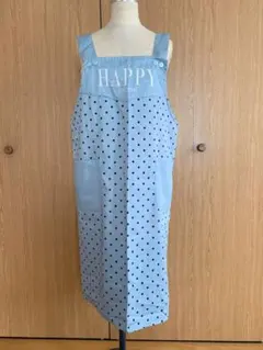 エプロン　保育士　HAPPY KITCHEN 水玉 未使用品　フリーサイズのサムネイル