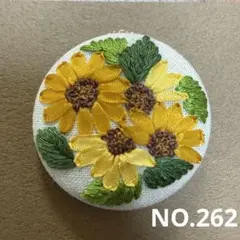 刺繍ブローチ　ヘアゴム  リボン刺繍