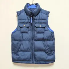 【ギャップ】GAP ネイビー ダウンベスト キッズ用130cm 前開き 防寒 冬