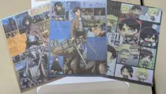猫*耳様 3種セット A4クリアファイル 「進撃の巨人」 ローソン進撃の巨人キャ