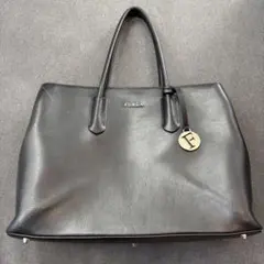 FURLA ブラック レザートートバッグ