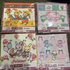 SWIMMER Ribbon スイマー　キャラ福 くじ　ハンドタオル 4セット