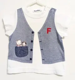familiar だまし絵 ベスト風Tシャツ 80cm