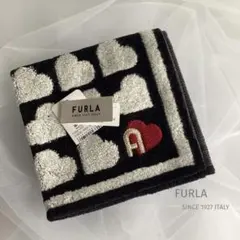 [新品] FURLA ハートタオルハンカチ　綿100% タグ付