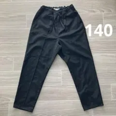 グローバルワーク　テーパードパンツ　センタープレス　140 黒　ブラック