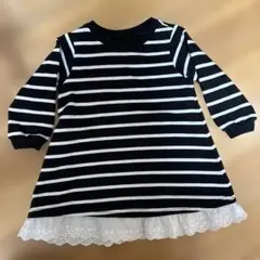 ELFINDOLL CLASSIC ワンピース 80サイズ 黒白ストライプ