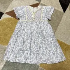 petit main 花柄 ワンピース 110