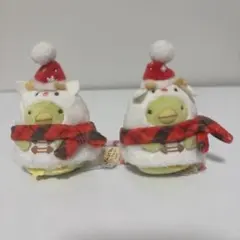 新品　すみっコぐらし コレクション　ぺんぎん？ クリスマス てのりぬいぐるみ2点