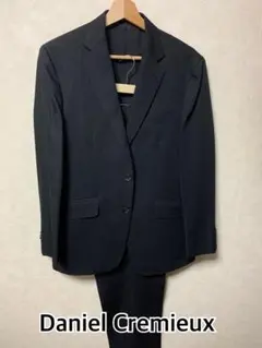 最終価格 ウールスーツ フランス ダニエルクレミュ ブラック無地⑩
