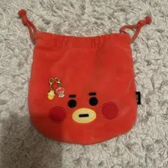 BT21 TATA 巾着ポーチ チャームセット