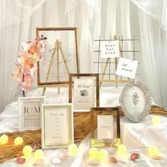 結婚式】ウェルカムスペースセット クレイケーキ付き 韓国風 ホワイト 