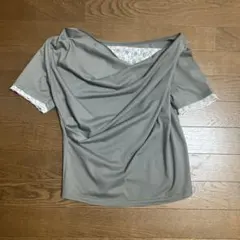 レースドッキングドレープ半袖Tシャツのサムネイル