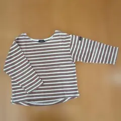 petit main ストライプ柄長袖カットソー 100