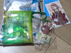 スシロー プロセカ　コラボ限定 マルチポーチ＋ステッカー　花里みのり　アクスタ