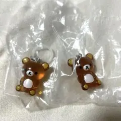 リラックマ　クリアマスコットチャーム　めじるしアクセサリー