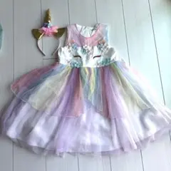 ユニコーン ドレス カチューシャ付き