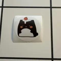 黒猫イチゴクリームステッカー