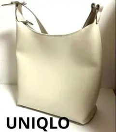 【週末限定価格】【UNIQLO】2way レザータッチスクエアショルダーバッグ