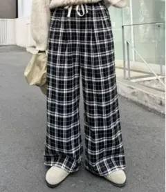 CIAOPANIC TYPY【UNISEX】起毛チェックイージーパンツ