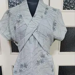 ✨715　着物リメイク麻混チュニックブラウスのサムネイル