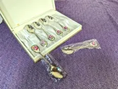 【昭和レトロ】アンティーク陶磁器入りスプーン（6本セット）のサムネイル