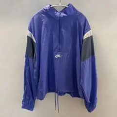 NIKE ナイロンジャケット 銀タグ 90s 切替 M ハーフジップ アノラック