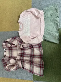 まとめ売り　80センチ　キッズ　女の子ワンピースとトップス