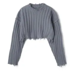 GRL グレイル クラッシュショートニットトップス[k8714x]