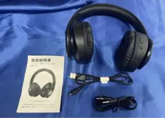 ワイヤレスヘッドホン　黒