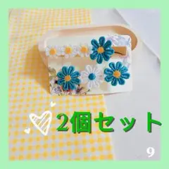 【現品限り！2個セット】お花のヘアクリップ　キッズ/ベビーにも