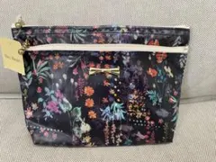 新品　Bleu Bleuet ブルーブルーエ 花柄 ポーチ ネイビー リバティ柄のサムネイル