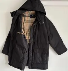 値下バーバリーロンドン 中綿入　フード付 ダウンジャケット メンズ サイズ52