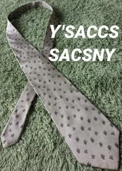 Ｙ'SACCS SACSNY グレー メンズ ブランド ネクタイ オーブ柄のサムネイル