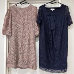 sweet mommyマタニティ・授乳ワンピース　フォーマル2枚セット