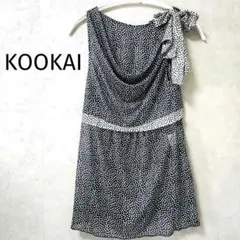 KOOKAI ドット柄 ノースリーブチュニックリボン付き水玉Sのサムネイル