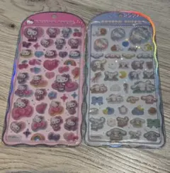 【正規品】コットンパフィーシールサンリオ ハローキティー　シナモロール