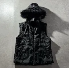 90s Play boy nylon fur vest jacket y2k