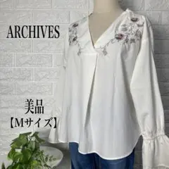 ARCHIVES 刺繍デザイン ブラウス シャツ【Mサイズ】★美品★のサムネイル