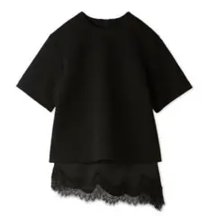 Mila Owen✨ミラオーウェンキャミレイヤードダンボールＴシャツ Black