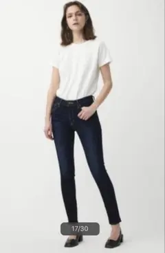 【moussy】Rebirth embroidery SKINNY 25インチ