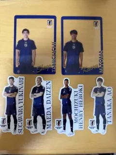 サッカー日本代表 カード ステッカー 6장 세트